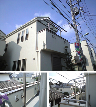 ベランダ屋根取付施工事例